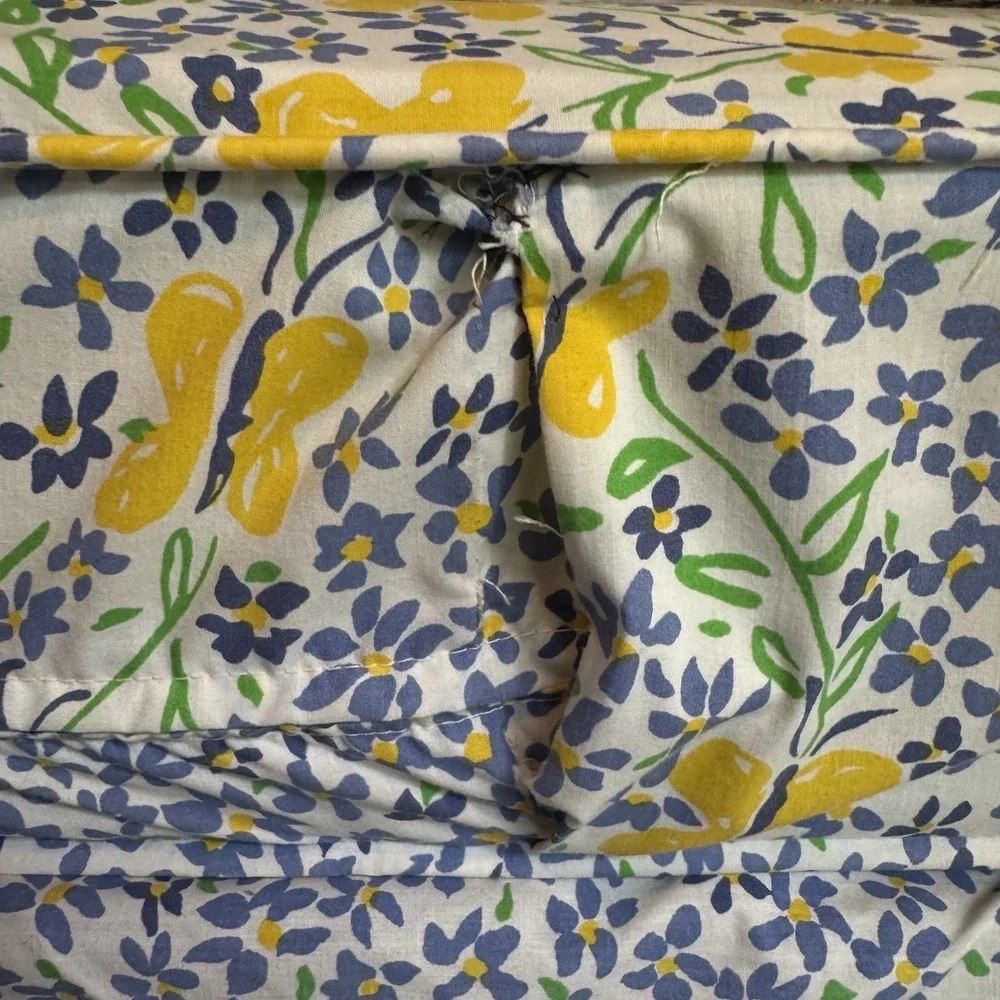 RARE VTG Custom‎ Daybed Bedding Set J.P. Stevens Butterfly Floral 11 Pc Sofa